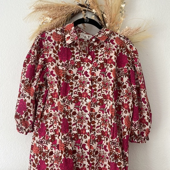 Mille Resort & Travel Laurel Floral Peasant Prairie Maxi Dress Size XL - Picture 8 of 8